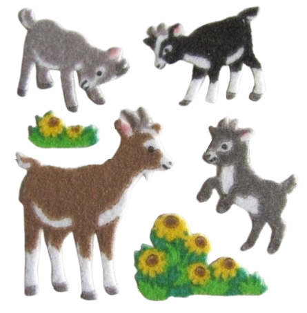 Animals Goats Flowers Stickers