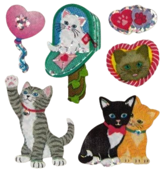 Cats Hearts Stickers